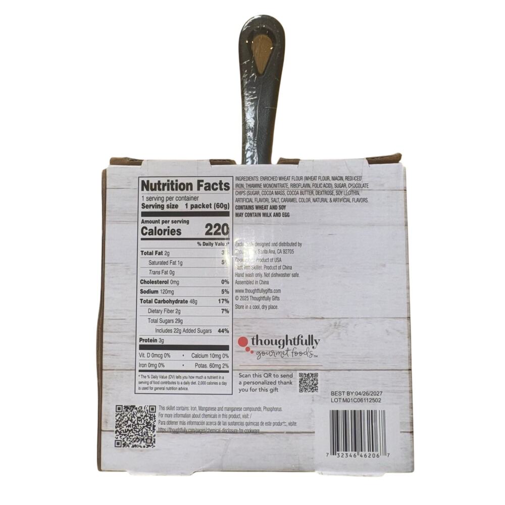 THOUGHTFULLY GIFTS SKILLET COOKIE MIX SET MINI REUSABLE PAN DESSERT KIT - Picture 3 of 7